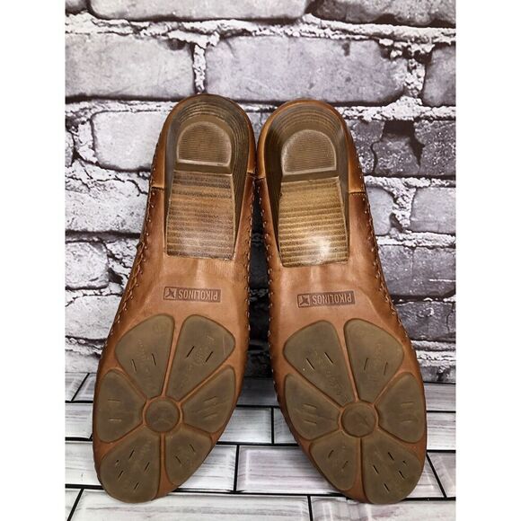 Pikolinos Brown Leather Cut Out Floral Pump Heel Shoes Women’s Sz 41EU/10.5M US - Picture 12 of 16